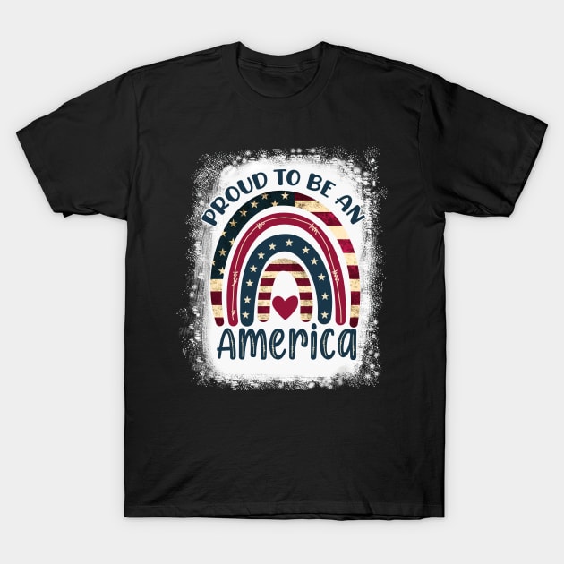 Merica Rock Sign 4th of July Vintage American Flag Retro USA T-Shirt by peskyrubeus